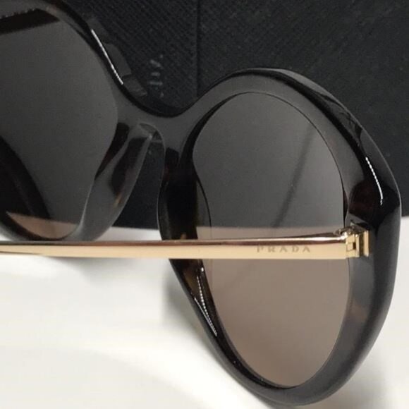 ✨ New Authentic Prada SPR 18X 2AU-4P0 Women’s Sunglasses – Havana with Silver Mi - Picture 6 of 14